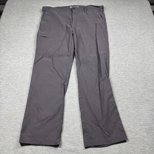 UB Tech Travel Pants Men 38x30 Gray Classic Fit Nylon Stretch Cargo Chino Work